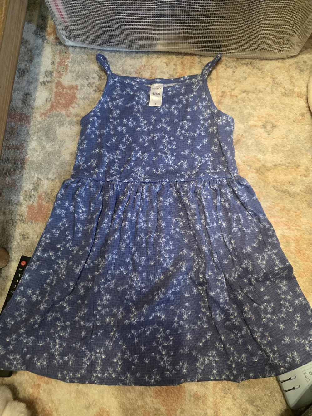 Carter's Girls Blue Floral Sundress Size 4